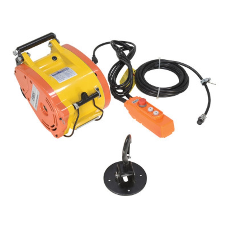 Steel Electric Mini Hanging Cable Hoist, 1000 lb., Orange