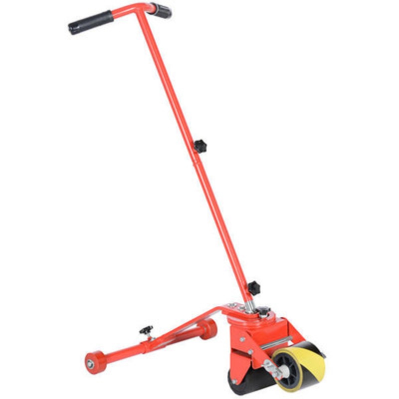 Steel Floor Tape Applicator, 7in Maximum Roll, Red