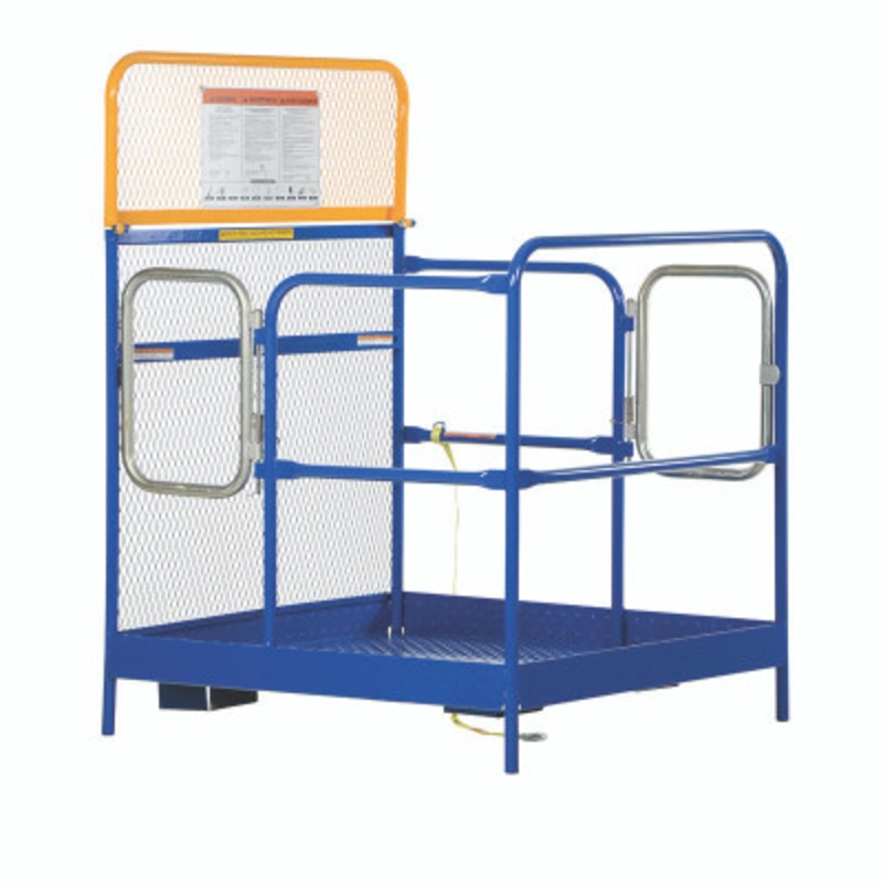 Steel Work Platform, With 2 Door Entry 48 x 48in, 1,000 lb., Blue