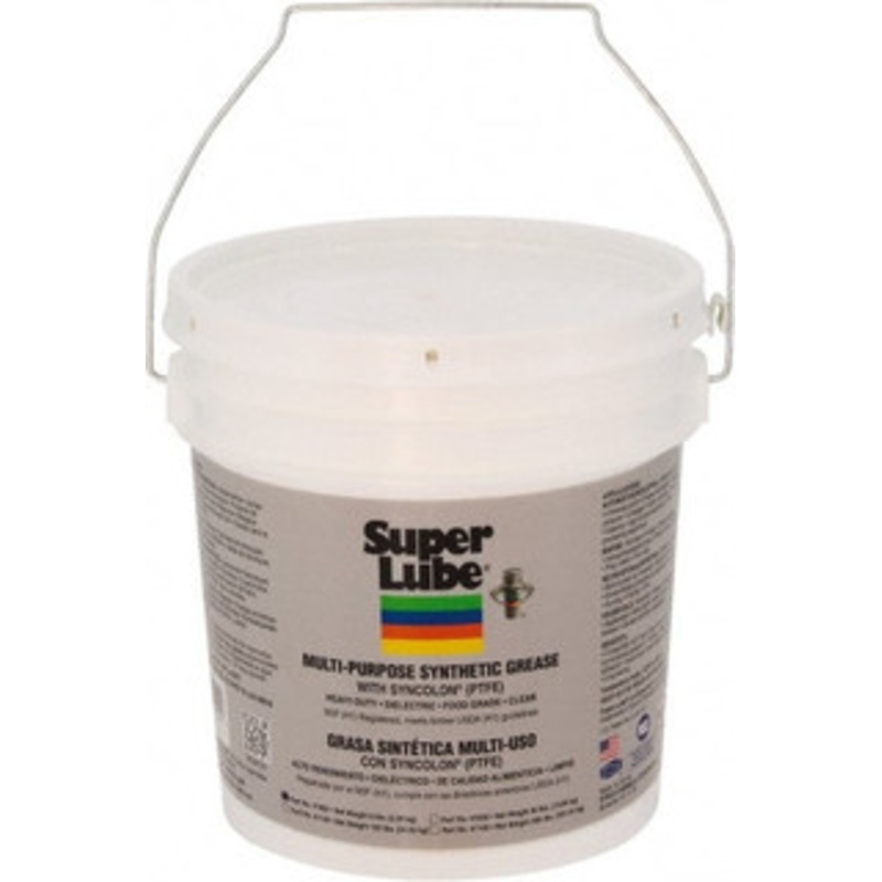 Synco Chemical Super Lube 5 Lb Pail Synthetic General Purpose Grease Translucent White, Food Grade, 450F Max Temp, NLGIG 2, 41050 – 02104008