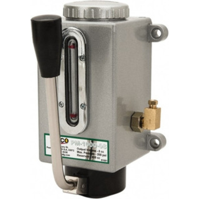 Trico 450 cm Reservoir Capacity, 8 cm Output per Stroke, Manual Central Lubrication System 100mm Wide x 200mm High, Oil, 5/16-24 Outlet Thread PM-1000-08 – 00078287