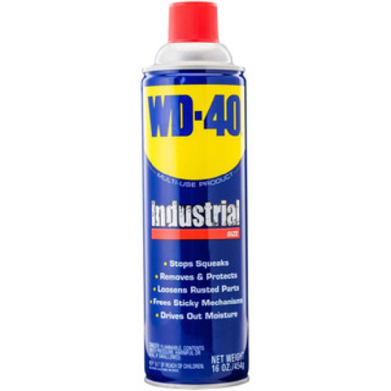 WD-40 16 oz Multi-Use Product Industrial Size Multi-Purpose Lubricant: Stop Squeaks, Removes & Protects, Loosens Rusted Parts, Free Sticky Mechanisms, Drives Out Moisture 49008 – 55300875