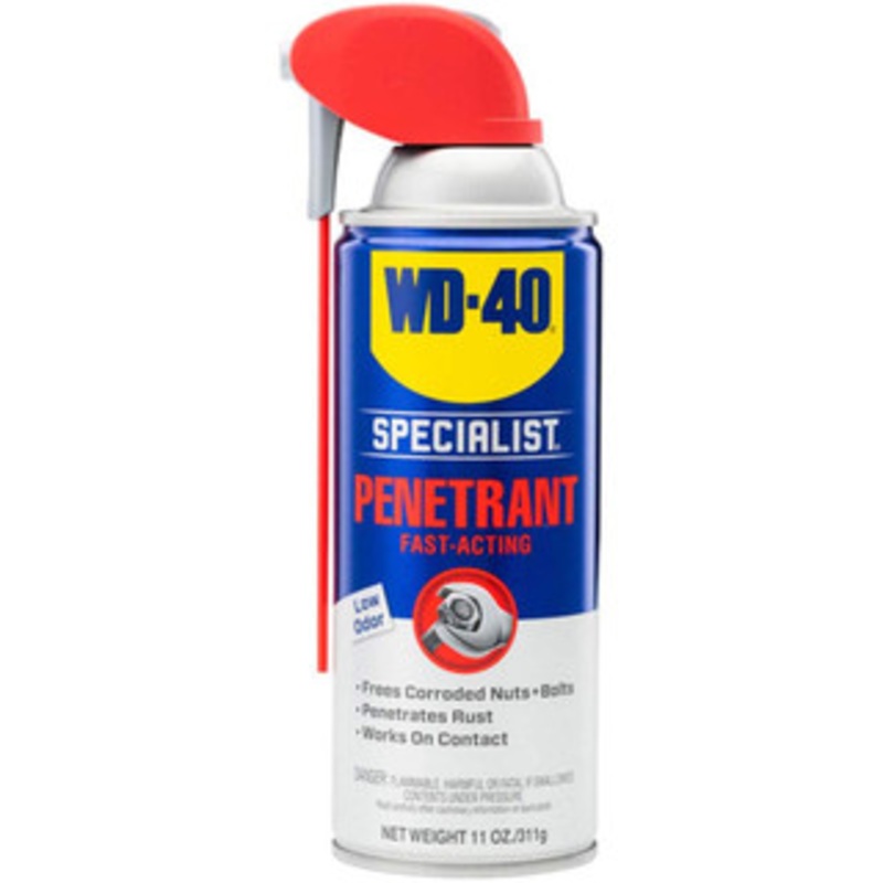 WD-40 WD-40 Specialist 11 oz Rust Release Penetrant Spray with Blu Torch and SMART STRAW SPRAYS 2 WAYS High Temperature, Low Temperature, Frees Corroded Nuts & Bolts, Fast Acting 30000 – 82230830