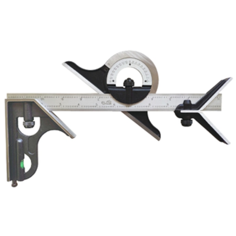 Elite Precision 4 Piece Non-Reversible Head Type Combination Square Set, 12 Blade