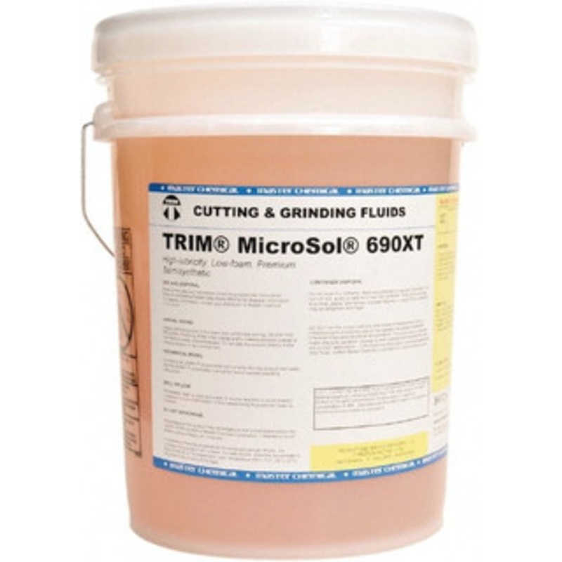 Master Fluid Solutions TRIM MicroSol 690XT 5 Gal Pail Cutting & Grinding Fluid Semisynthetic, For Use on Copper, Ferrous Metals, Nonferrous Metals, Steel, Titanium MS690XT/5 – 36206423