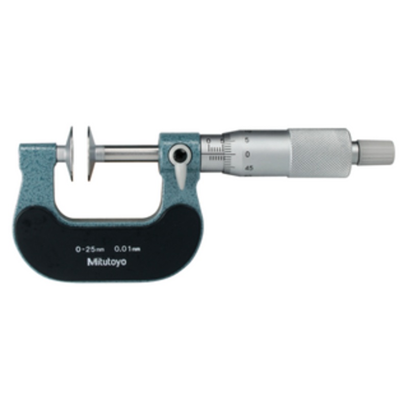 Mitutoyo Disk Micrometer, Mechanical, 0-25mm – 123-113