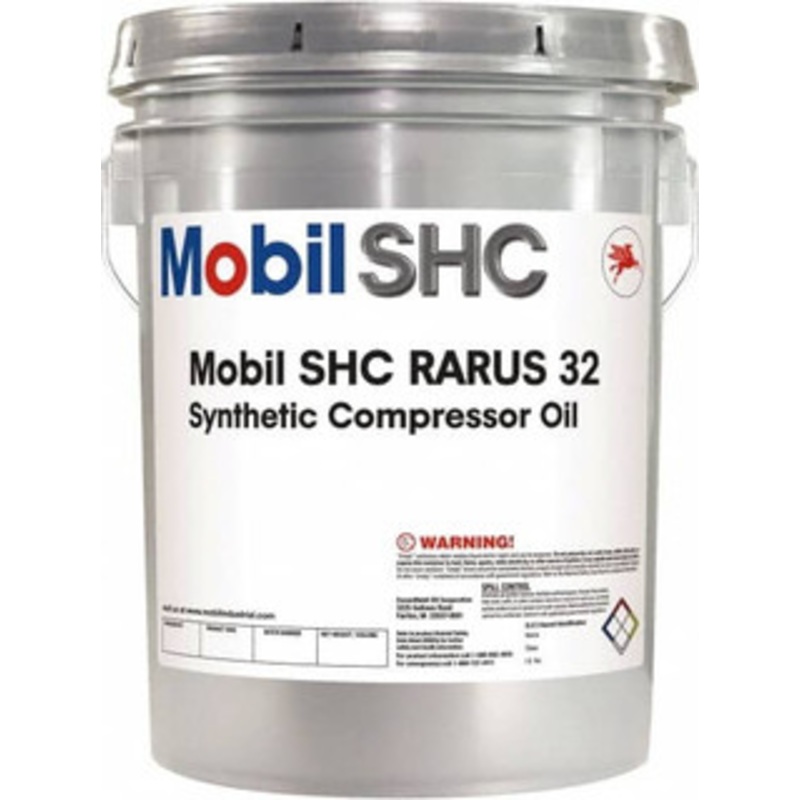 Mobil 5 Gal Pail, ISO 32, Air Compressor Oil 30.6 Viscosity (cSt) at 40C, 5.6 Viscosity (cSt) at 100C 121987 – 54853155