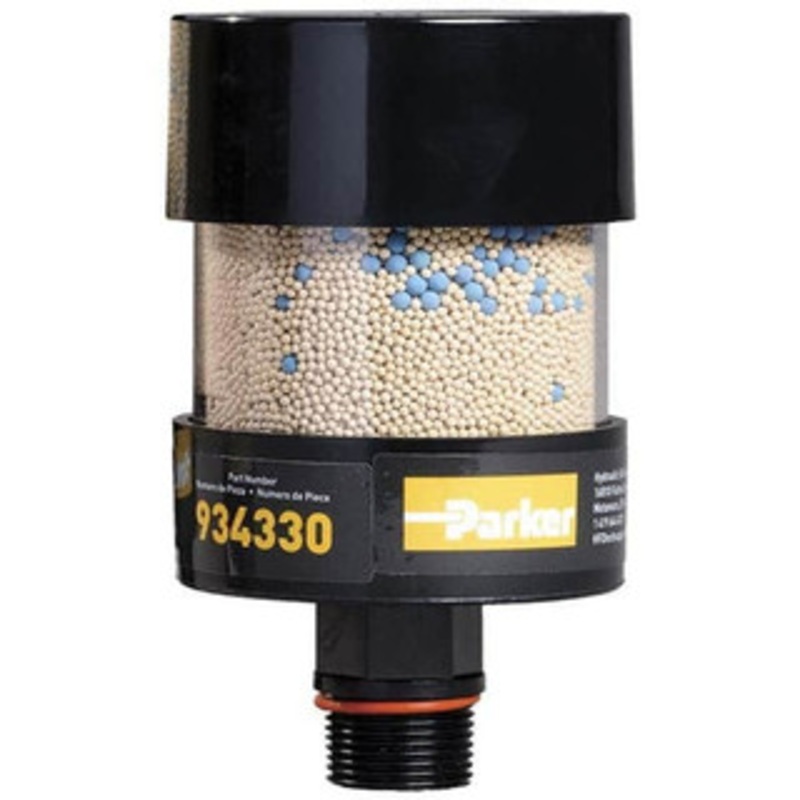 Parker Hannifin Dessicant Breathers, Thread Size: 1, Thread Type: MNPT, Height (Inch): 5, Diameter (Inch): 3-7/8, Air Flow (CFM): 20, Minimum Operating Temperature (F): -40.00 934330 – 16036535