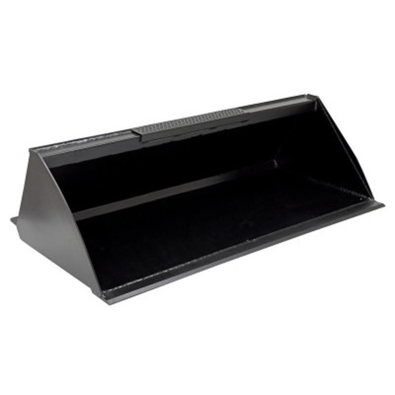Steel Low Profile Skid Steer Bucket, 72in, Black