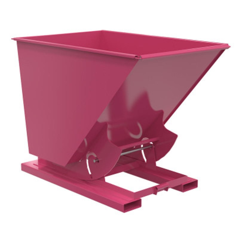 Steel No Bump and Dump Hopper, 1-1/2 Cu Yd, 4000 lb., Bubble Gum