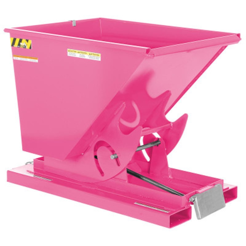 Steel Self Dumping Hopper, 1/2 Cu Yd, 2000 lb., Bubble Gum