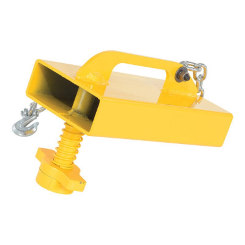 Steel Tow Bar Pocket, 8in Width, For Yard Ramps, Yellow