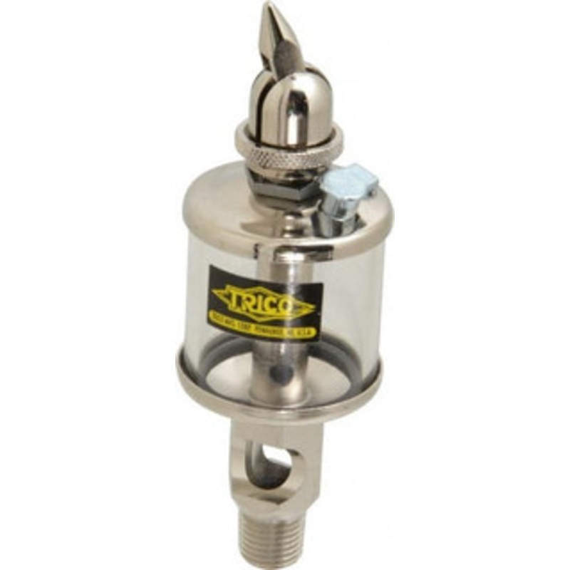 Trico 1 Outlet, Glass Bowl, 1 Ounce Manual-Adjustable Oil Reservoir 1/4 NPT Outlet, 1-5/8 Diam x 5-11/16 High 37012 – 09419441