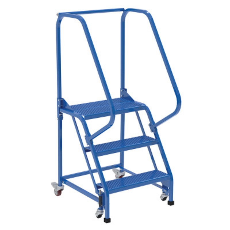 Slope Ladder 58 Degree 3 Perforated 23-9/16in Step, 350lb, Blue