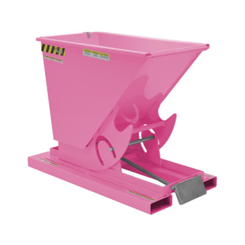 Steel Self Dumping Hopper, 1/4 Cu Yd, 2000 lb., Bubble Gum