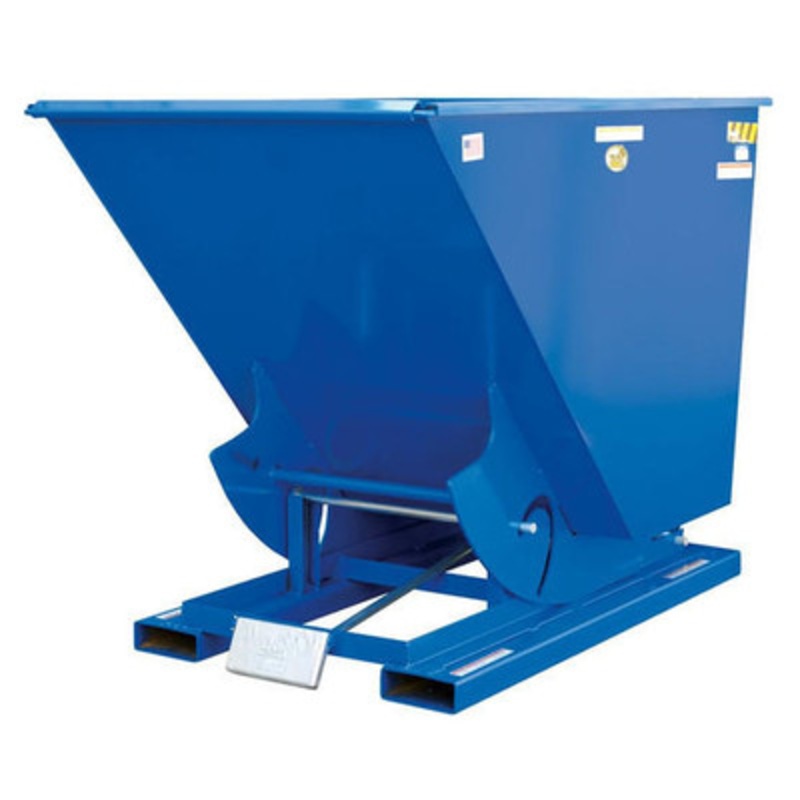 Steel Self Dumping Hopper, 2-1/2 Cu Yd, 4000 lb., Blue