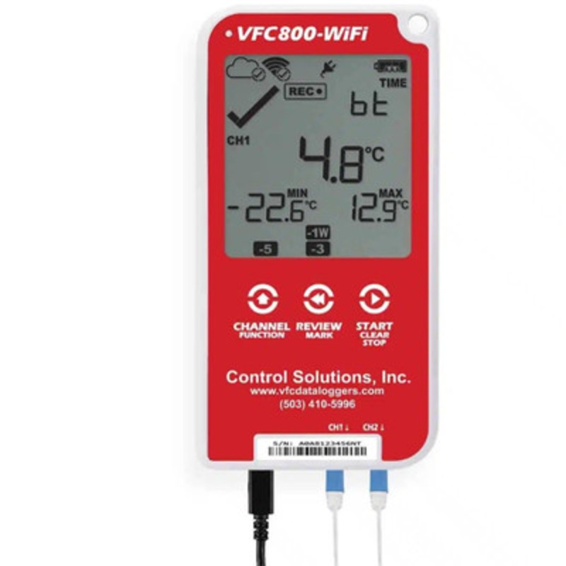 VFC WiFi Sensor Cloud: Data Logger with Smart Probe, NIST Certificate