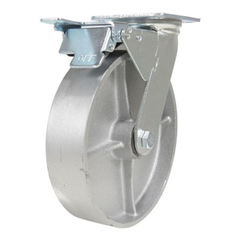 8X2 Cast Iron / Semi-Steel Swivel W/ Total Brake