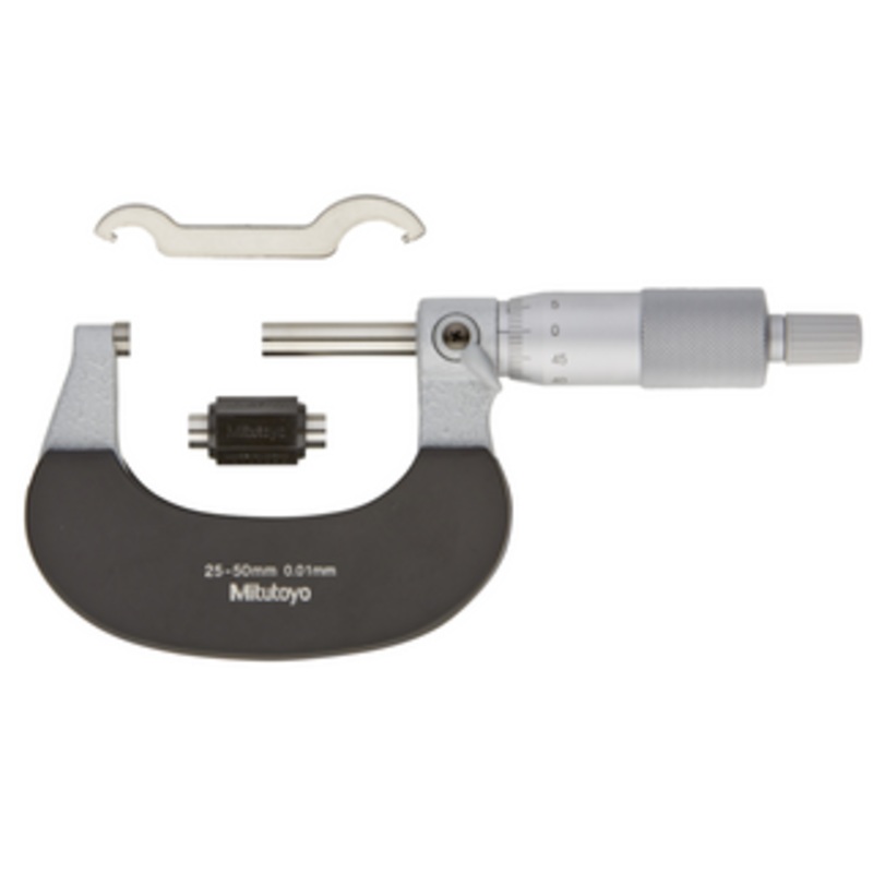 Mitutoyo Outside Micrometer with Heat Insulation Plate 25-50mm – 102-302