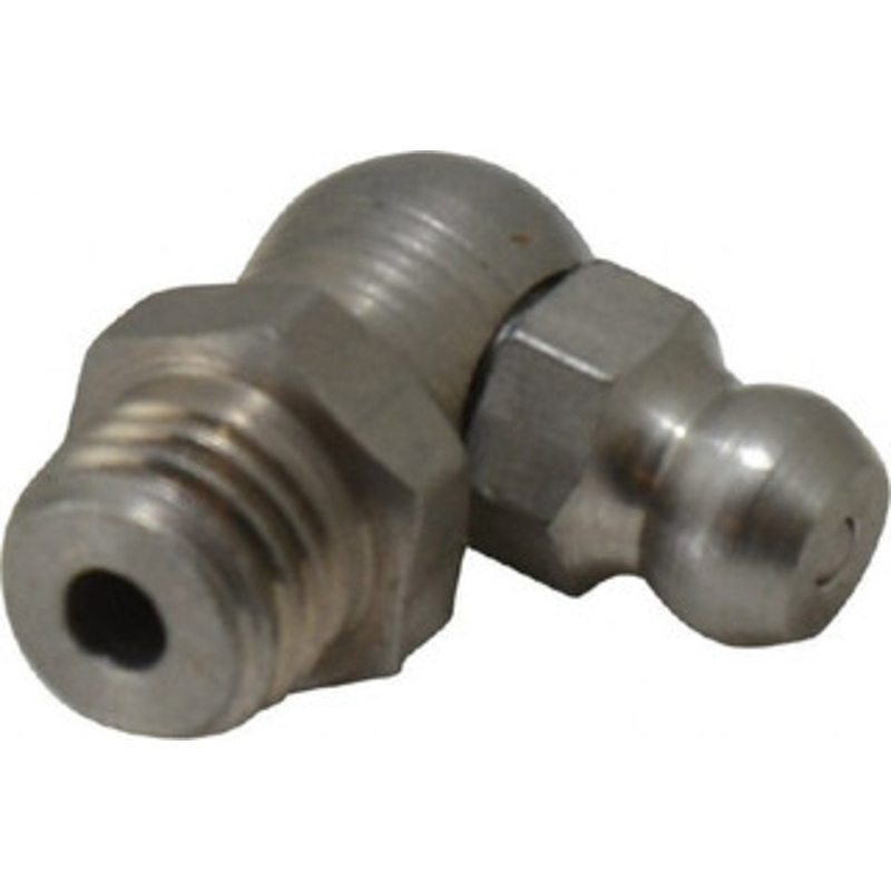 PROLUBE 90 Head Angle, M8x1.0 Metric Stainless Steel Standard Grease Fitting 9mm Hex GFTSS/8/1/90-10 – 62088232