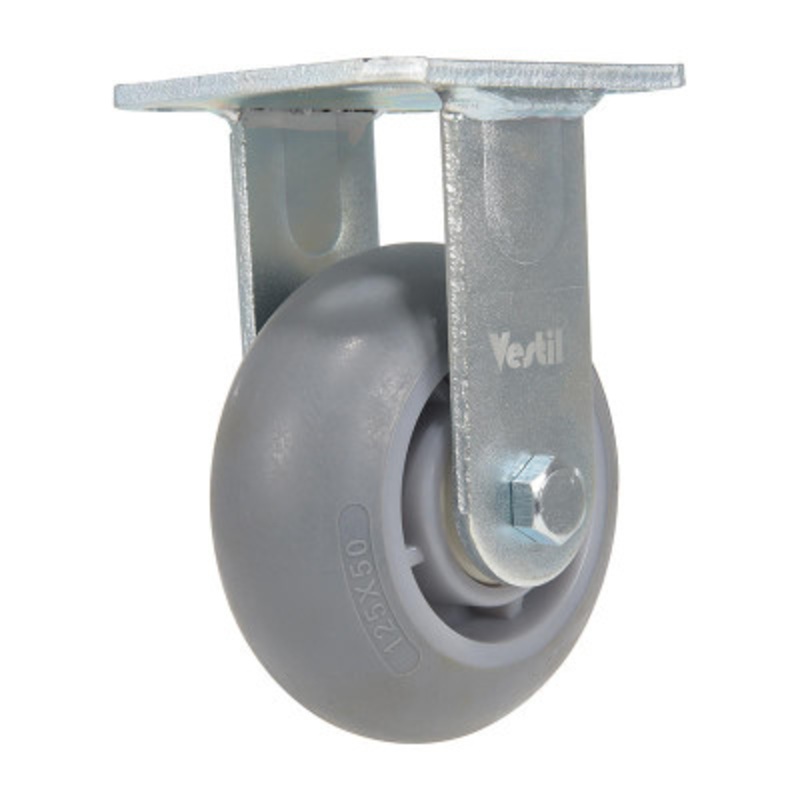 Rigid Caster, 5 x 2in Width 551 lb., Light, Gray