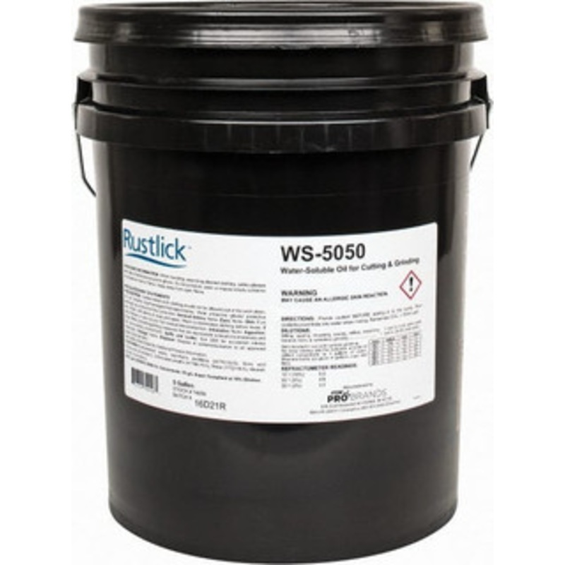 Rustlick WS-5050 5 Gal Pail Cutting & Grinding Fluid Water Soluble, For Use on Brass, Copper, Ferrous Metals, Stainless Steel 74056 – 00269357
