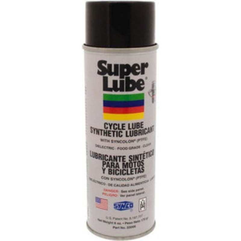 Synco Chemical Super Lube 6 oz Aerosol General Purpose Chain & Cable Lubricant Translucent, -45 to 450F, Food Grade 33006 – 56880776
