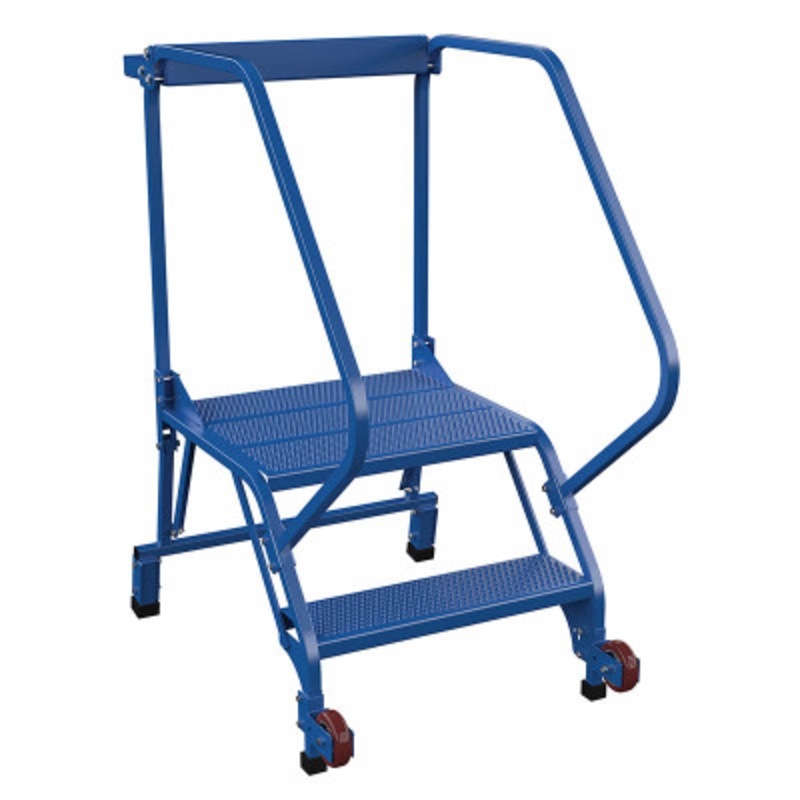 Tip-N-Roll Ladder, 50 Degree, 2 Straddle Perforated, 24in Width