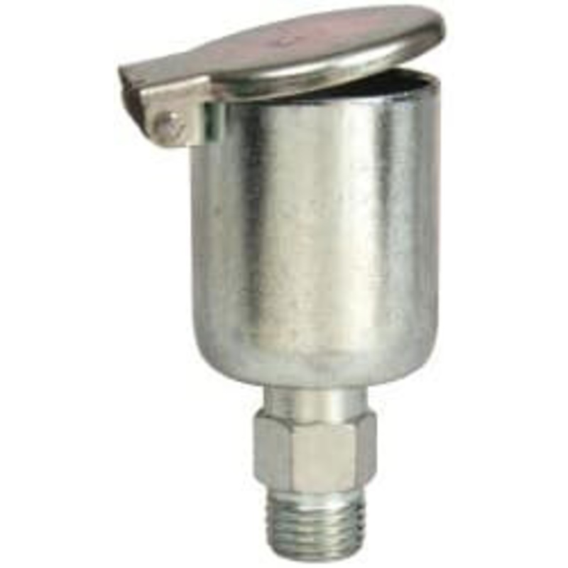 Gits Mfg 5/8 Ounce Capacity, 1/4-18 Thread, Steel, Zinc Plated, Straight with Hex Body, Oil Cup 2-15/32 High, 3/8 Thread Length, Wick Feed 02105 – 03242708
