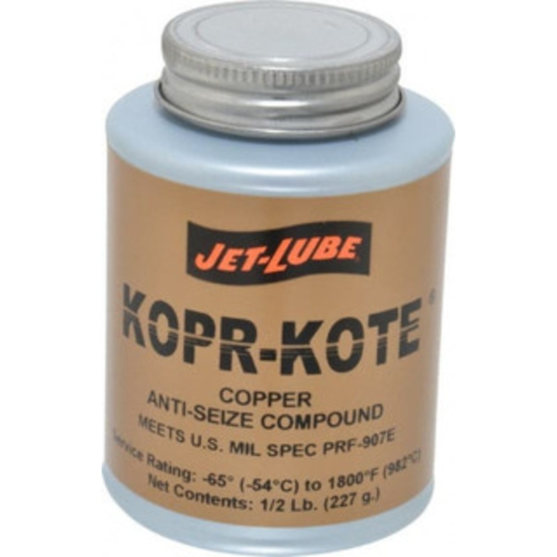 Jet-Lube 0.5 Lb Can High Temperature Anti-Seize Lubricant Copper/Graphite, -65 to 1,800F, Copper/Bronze, Food Grade, Water Resistant 10002 – 01461821