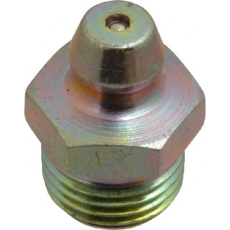 PROLUBE Straight Head Angle, 1/8-27 PTF Steel Standard Grease Fitting 7/16 Hex, 16.8mm Overall Height, 7.1mm Shank Length, Zinc Plated Finish GFT/1-8/27/ST10 – 08060758