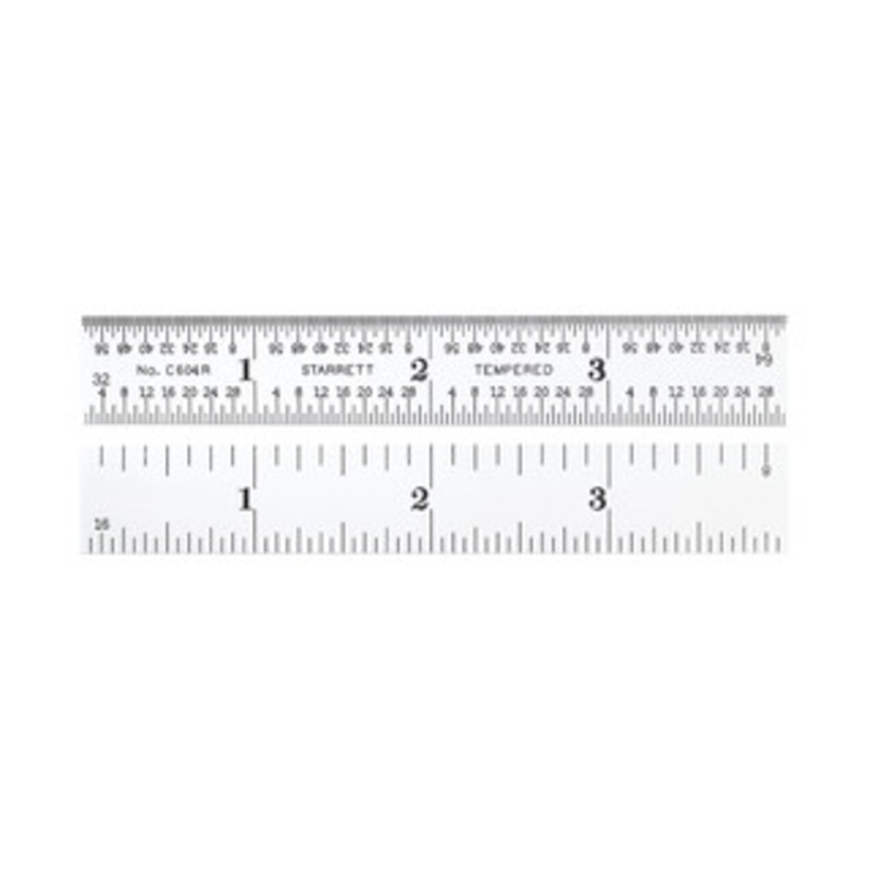 Starrett Steel Rule with Inch Graduations, 4, EDP 56467 – C604R-4