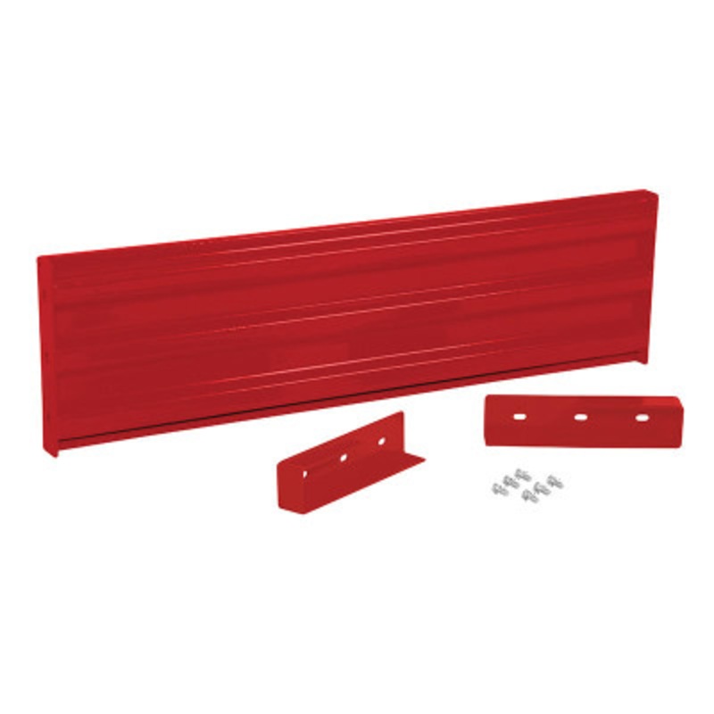 Steel 3-Ribbed Dropin Style Guard Rail, 53.875in Length, Red