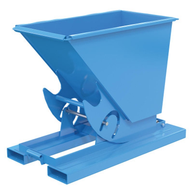 Steel HD No Bump and Dump Hopper, 1/4 Cu Yd, 6000 lb., Sky Blue