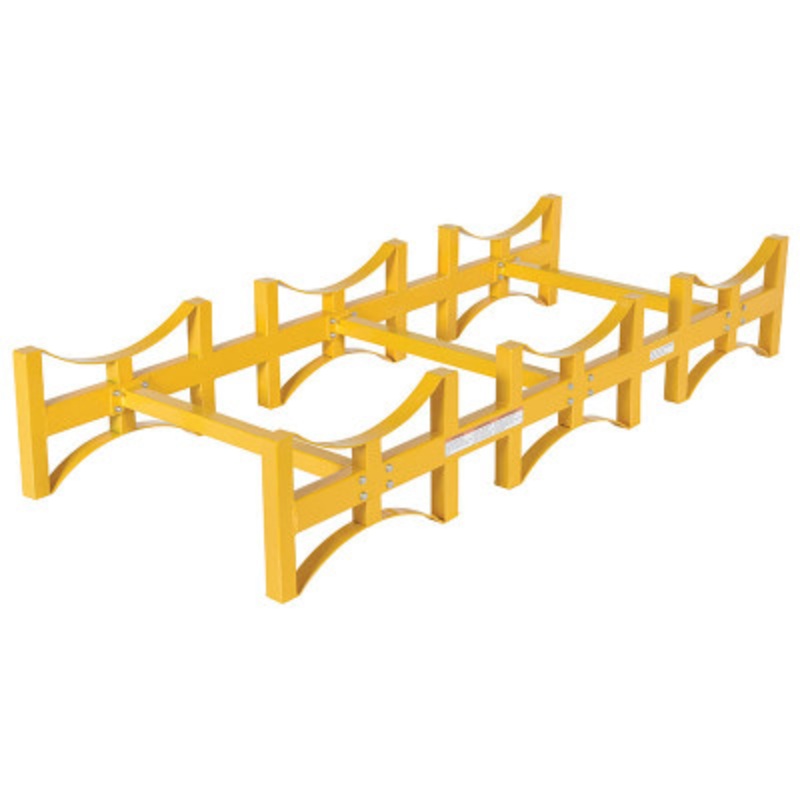 Steel Stackable Drum Rack 3 Drum 55 Gallon, 2400 lb., Yellow