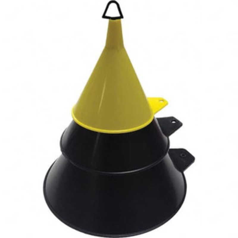 Funnel King Oil Funnels & Can Oiler Accessories, Type: Funnel Set, Material: Polyethylene, Capacity Range: 16 oz. – 31.9 oz., Capacity (Qt.): 2.00, Capacity (pt.): 1, Finish: Smooth Plastic 32835 – 10909778