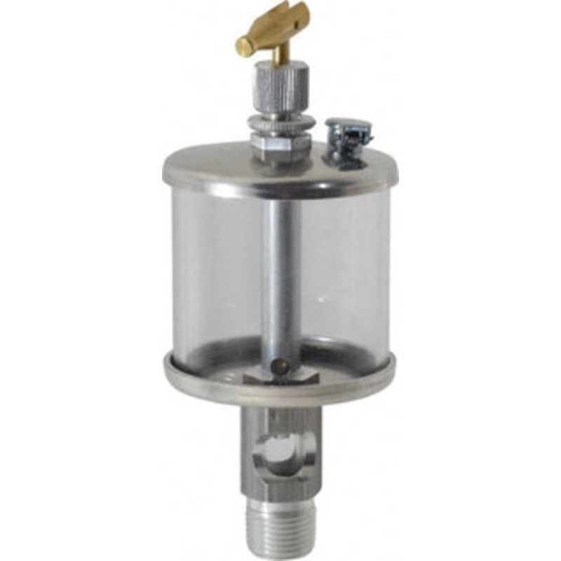 LDI Industries 1 Outlet, Polymer Bowl, 73.9 mL Manual-Adjustable Oil Reservoir 3/8 NPTF Outlet, 2 Diam x 5-3/4 High, 71.11C Max RDF104-03 – 03239951