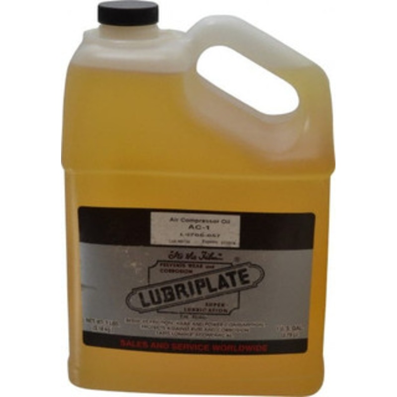 Lubriplate 1 Gal Bottle, ISO 46, SAE 20, Air Compressor Oil 196 Viscosity (SUS) at 100F, 47 Viscosity (SUS) at 210F, Series AC-1 L0705-057 – 00424846