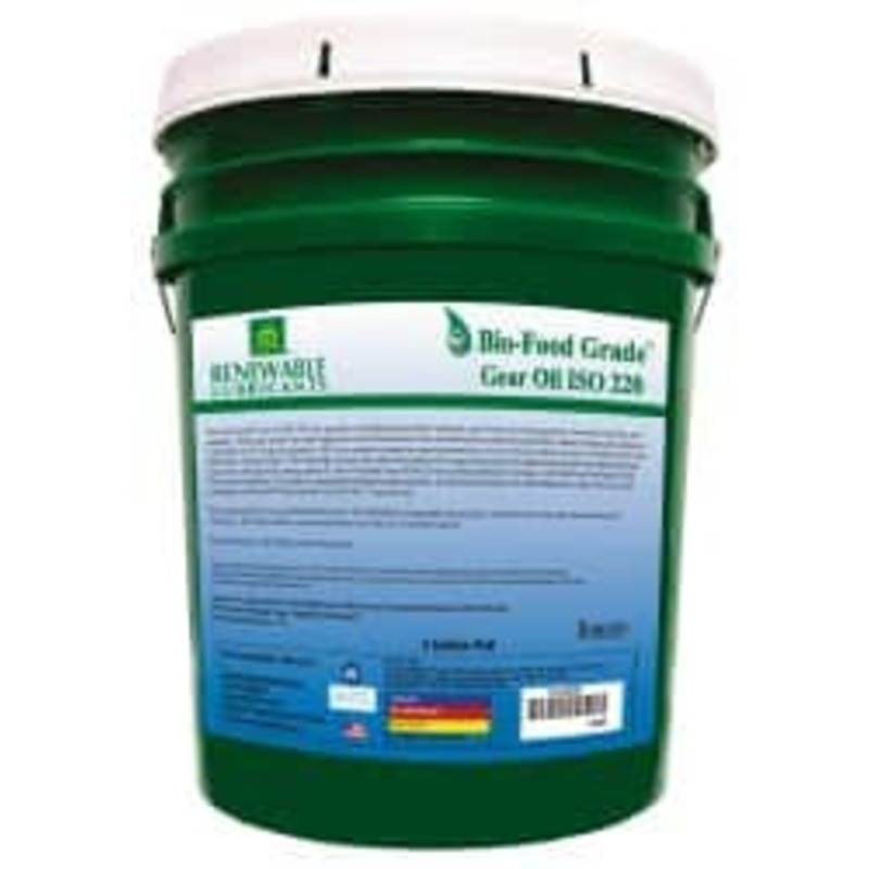 Renewable Lubricants 5 Gal Pail, Mineral Gear Oil 10F to 250F, 166 St Viscosity at 40C, 24.1 St Viscosity at 100C, ISO 220 87254 – 62680749