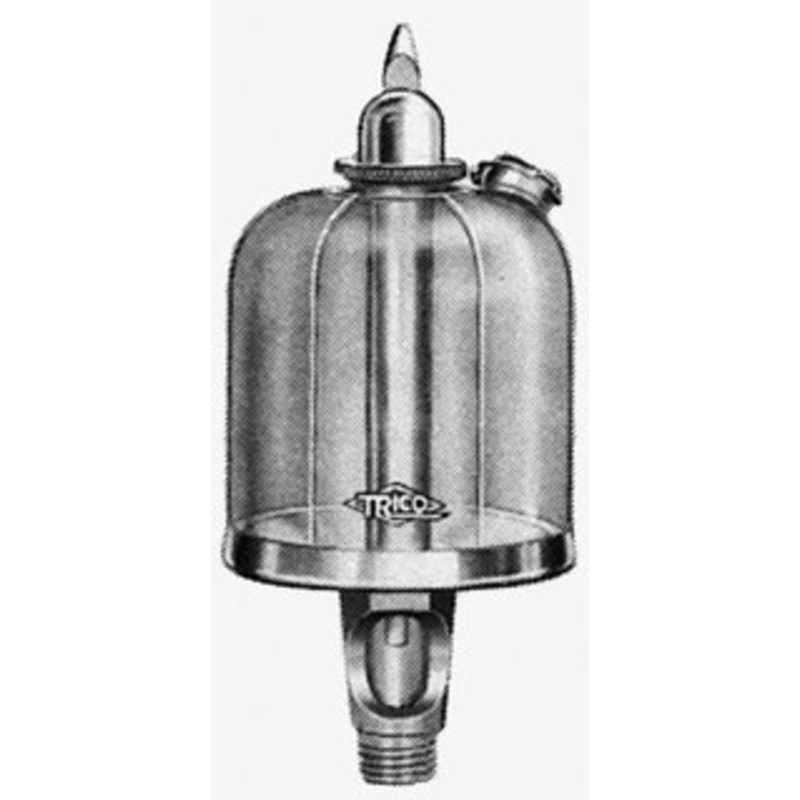 Trico 1 Outlet, Acrylic Bowl, 8 Ounce Manual-Adjustable Oil Reservoir 3/8 NPT Outlet, 2-5/8 Diam x 6-3/8 High 30329 – 09419789