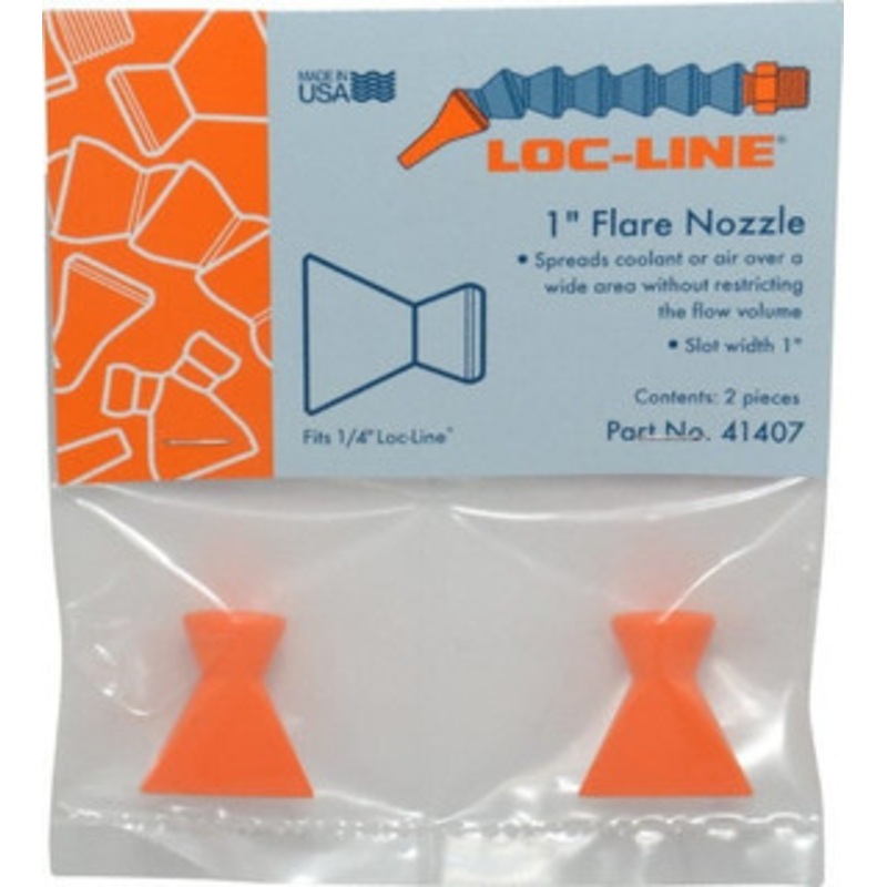 Loc-Line 1/4 Hose Inside Diam x 1 Nozzle Diam, Coolant Hose Nozzle for Use with Loc-Line Modular Hose System, 2 Pieces 41407 – 09777202