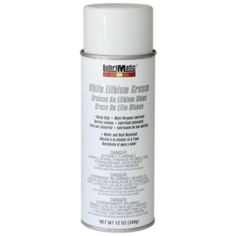 LubriMatic 12 oz Aerosol Lithium General Purpose Grease White, 290F Max Temp, NLGIG 2, 11363 – 06623243