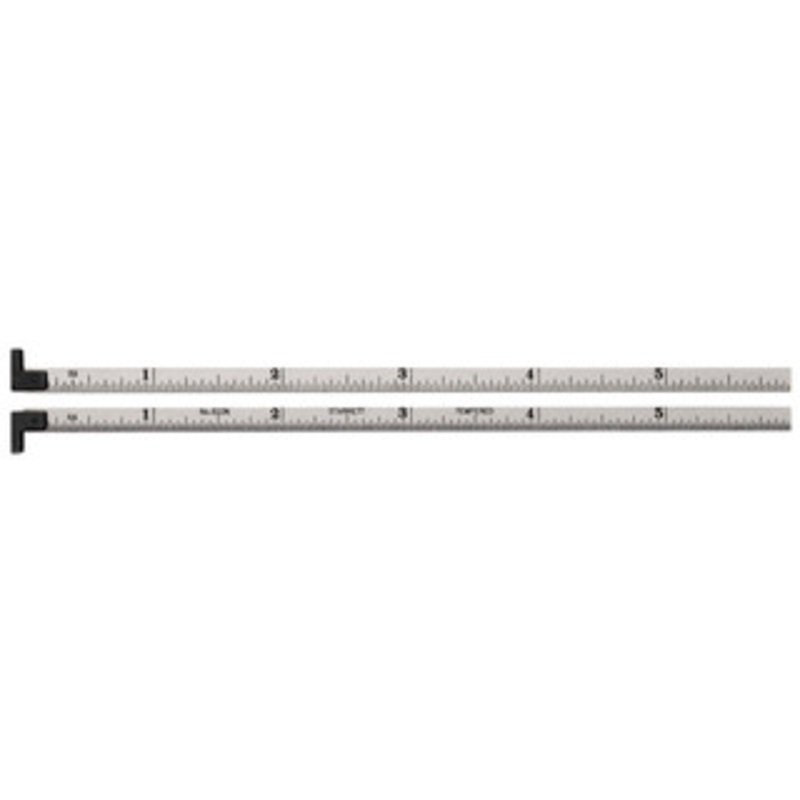 Starrett Narrow Steel Rule with Inch Graduations and Hook, 6, EDP 52697 – H610N-6