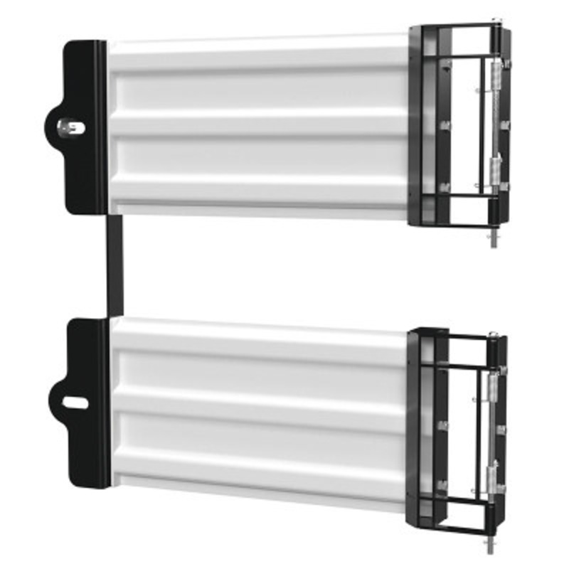 Steel Guard Rail, Spring Gate 29.875in Length, White