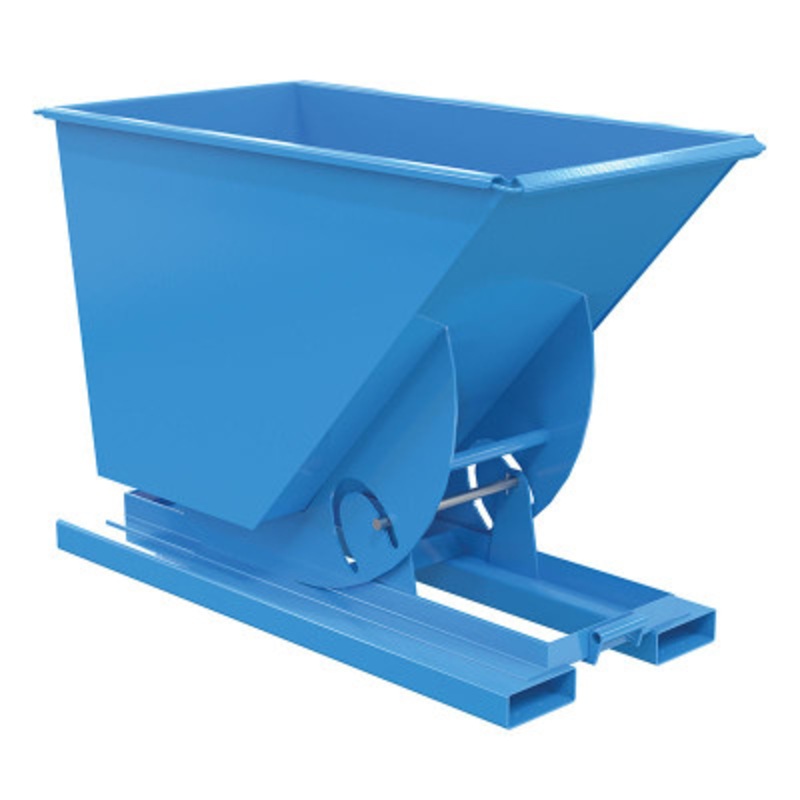 Steel No Bump and Dump Hopper, 3/4 Cu Yd, 2000 lb., Sky Blue