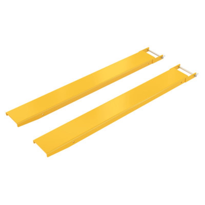 Steel Pin Style Fork Extensions, 8 x 66, 4,000 lb., Yellow