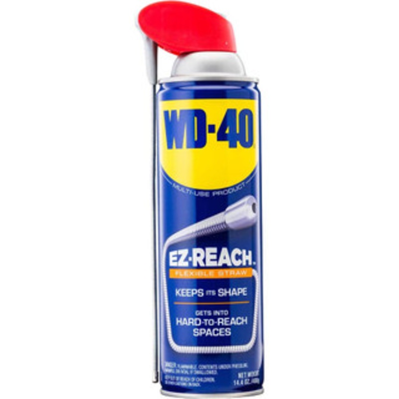 WD-40 14.4 oz EZ-Reach Multi-Use Product with 8 Flexible Smart Straw, Sprays 2 Ways Multi-Purpose Lubricant: Stop Squeaks, Removes & Protects, Loosens Rusted Parts, Free Sticky Mechanisms, Drives Out Moisture 49019 – 54864889