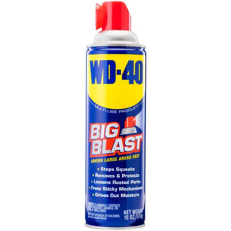 WD-40 18 oz Multi-Use Product with Big-Blast Spray Liquid, Stop Squeaks, Removes & Protects, Loosens Rusted Parts, Free Sticky Mechanisms, Drives Out Moisture 49009 – 55300867