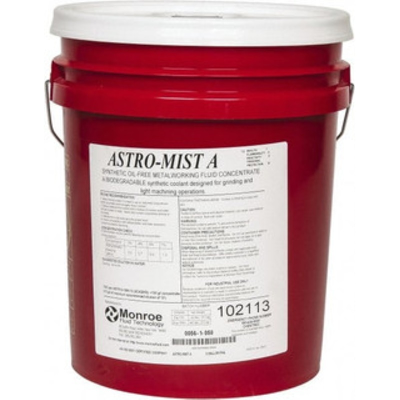 Monroe Fluid Technology Astro-Mist A 5 Gal Pail Grinding Fluid Synthetic, For Use on Iron & Steel 0056-1-050 – 00268425