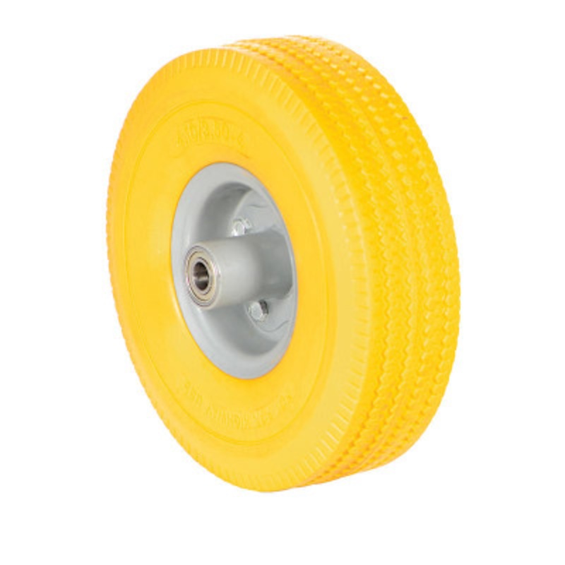 Solid Foam Wheel 10in x 3-1/2in Width, 300 lb., Yellow